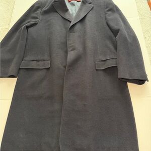 Pakasha oriental 100% cashmere black single button overcoat see last pic